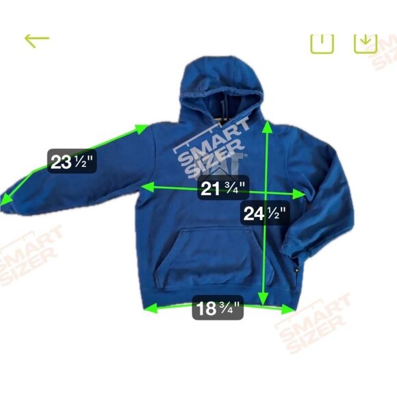 CAT Navy Cotton Hoodie Blue w/ Gray Logo Embroidered Sweatshirt Workwear - Picture 6 of 6